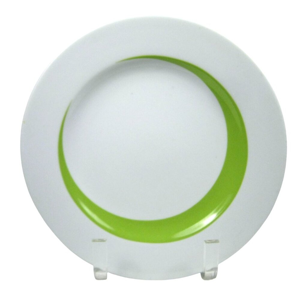 Swid Powell Gene Meyer Moon Plate Green Design 8 inch